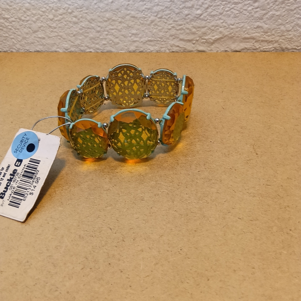 BKE Orange and Gold Bracelet